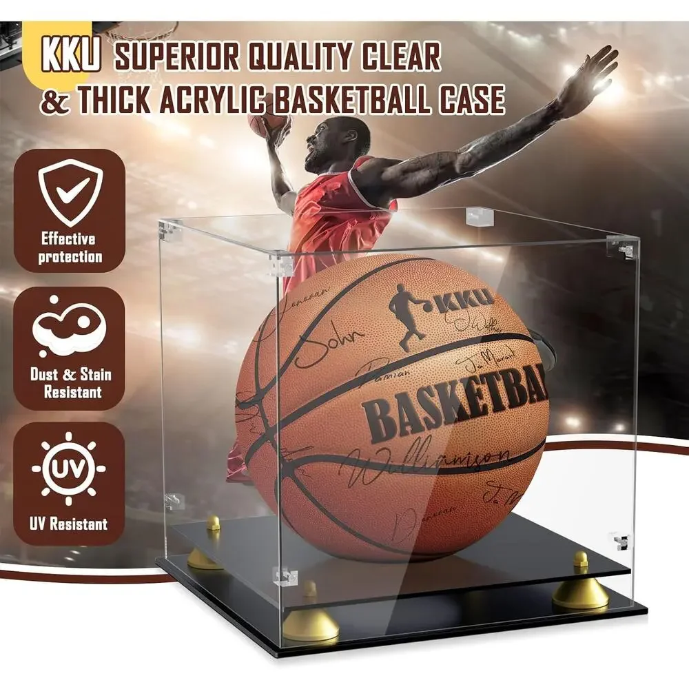 Acrylic Basketball Display Case, Clear Full Size Basketball Case Display